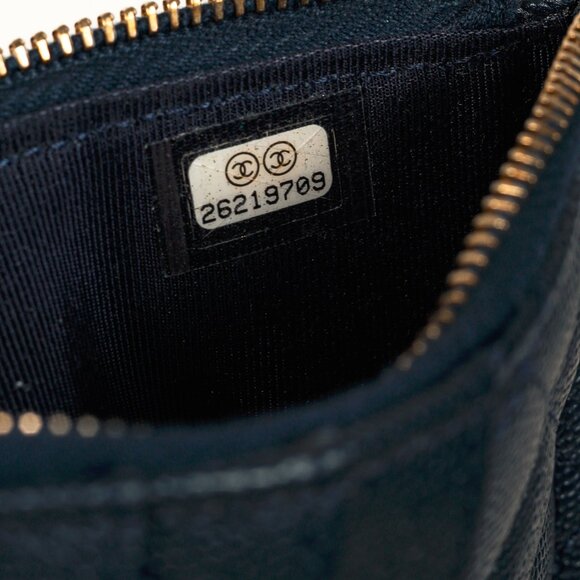 Chanel Navy Matelasse Caviar-Leather Classic Phone & Card Holder - Picture 11 of 12